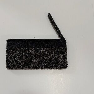 Elegant Black Beaded Clutch